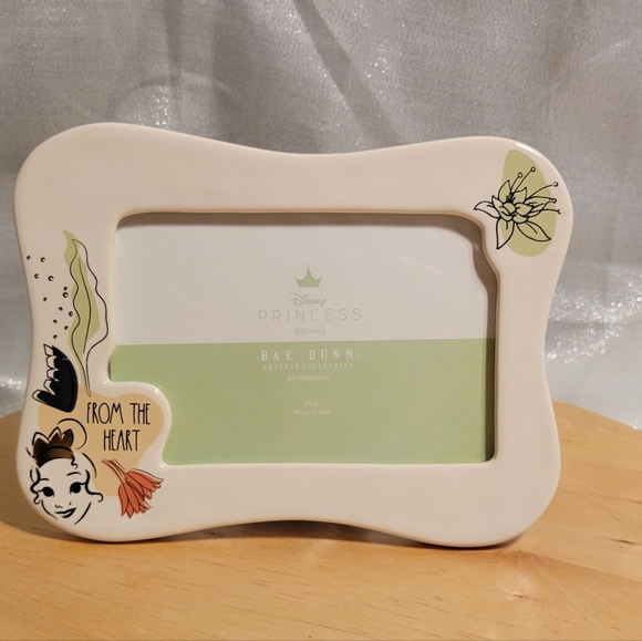 Rae Dunn Disney Princess and Frog Tiana From the Heart 4×6 Frame Artisan Collect - Picture 6 of 15
